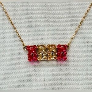 BETSEY JOHNSON Gummy Bears Necklace w/Gold Tone